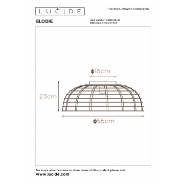 Схема с размерами Lucide 45149/56/37