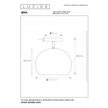 Схема с размерами Lucide 45150/01/30