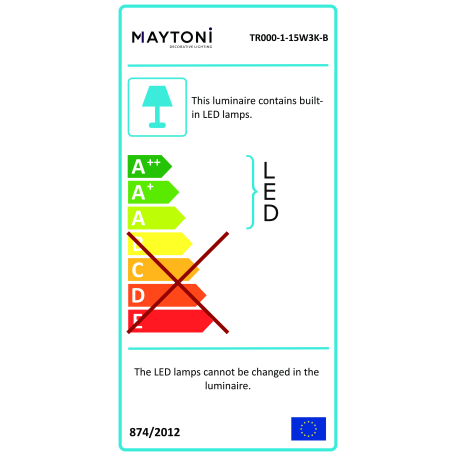 Светодиодный светильник Maytoni Basis TR000-1-15W3K-B, LED 15W 3000K 1500lm CRI80, пластик - миниатюра 6