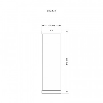 Схема с размерами Kutek ENZ-K-3(ZM)