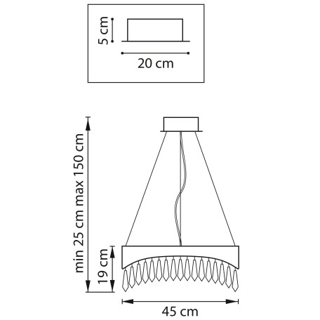 Схема с размерами Lightstar 703143