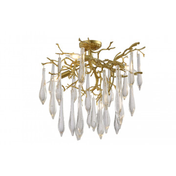 Потолочная люстра Crystal Lux REINA PL5 D600 GOLD PEARL 3580/105, 5xE14x60W - миниатюра 2