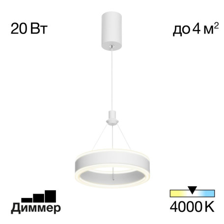 Подвесной светодиодный светильник Citilux Дуэт CL719010, LED 20W 4000K 1800lm