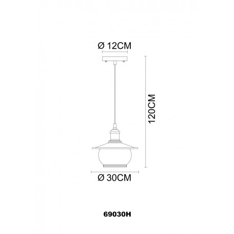 Схема с размерами Globo 69030H