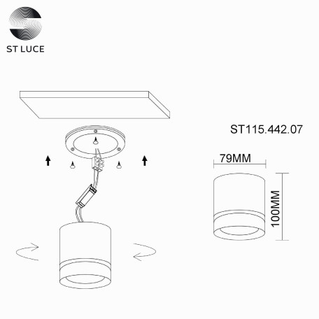 Схема с размерами ST Luce ST115.442.07