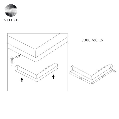 Схема с размерами ST Luce ST800.536.15