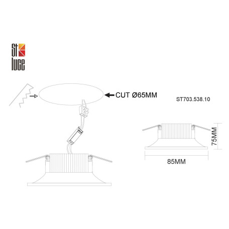 Схема с размерами ST Luce ST703.538.10