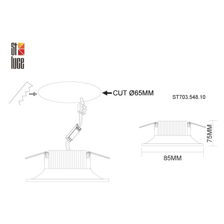 Схема с размерами ST Luce ST703.548.10