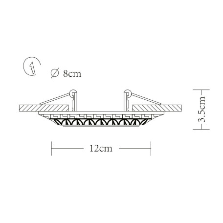 Схема с размерами Arte Lamp A5073PL-1WH