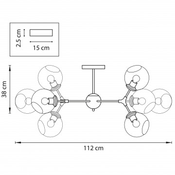 Схема с размерами Lightstar 785087