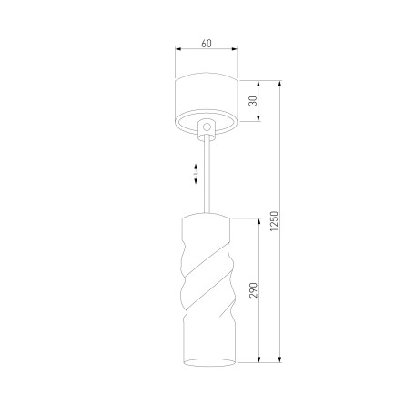 Схема с размерами Eurosvet 50136/1 LED белый