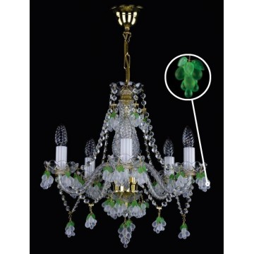 Подвесная люстра Artglass ADINA VIII. LIGHT GREEN, 8xE14x40W