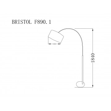 Схема с размерами Lucia Tucci BRISTOL F890.1