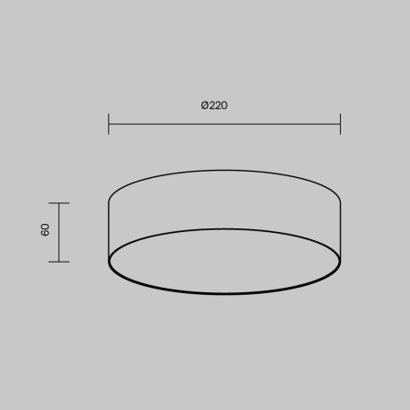 Схема с размерами Maytoni C032CL-24W3K-RD-B