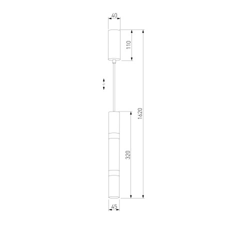 Схема с размерами Eurosvet 50210/1 LED белый