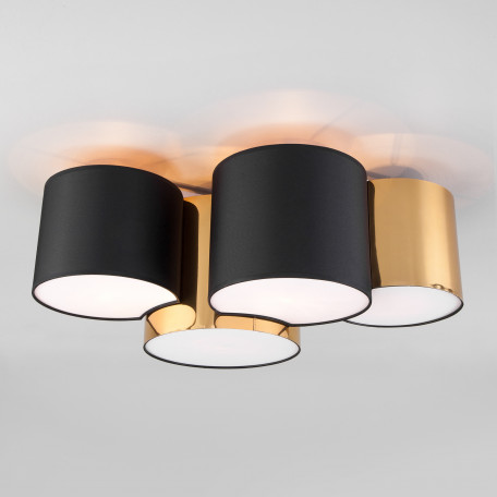 Потолочный светильник TK Lighting 3446 Mona Black/Gold (a055678), 4xE27x60W