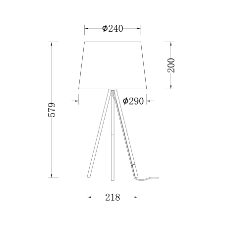 Схема с размерами Freya FR5118TL-01BS