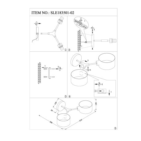 Бра Evoluce Gimento SLE183501-02, 2xE14x60W - миниатюра 13