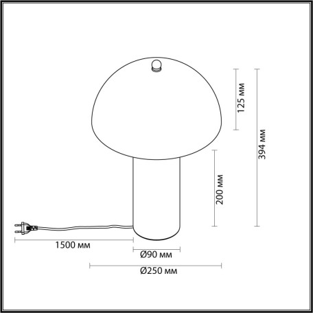 Схема с размерами Odeon Light 7089/2T