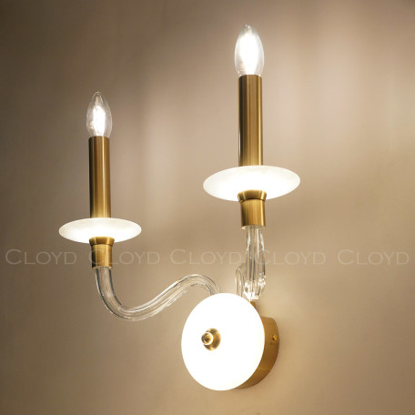 Настенный светильник Cloyd Sherington 20358, 2xE14x6W + LED 10W - миниатюра 2