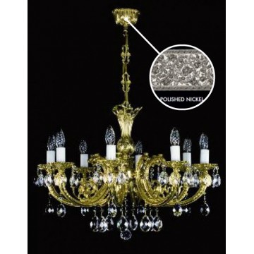 Подвесная люстра Artglass ANASTASIA VIII. NICKEL CE, 8xE14x40W