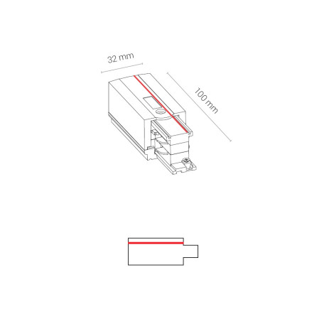 Подвод питания для трековой системы Nowodvorski Ctls Power 8232