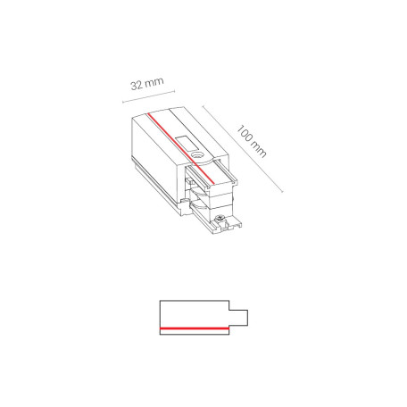 Подвод питания для трековой системы Nowodvorski Ctls Power 8712