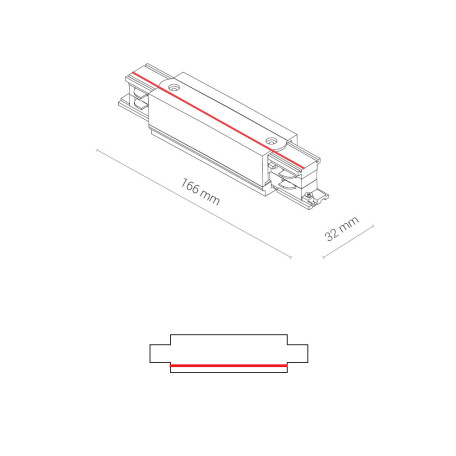 Прямой соединитель питания для треков Nowodvorski Ctls Power 8707