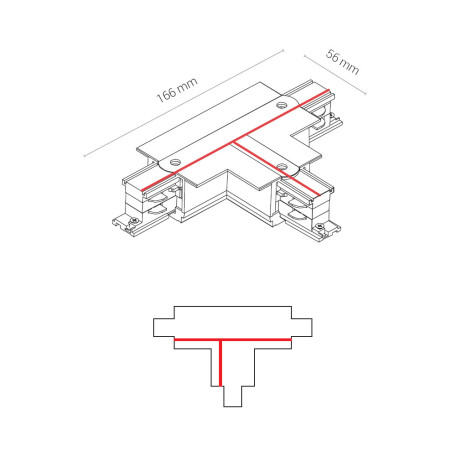 T-образный соединитель питания для треков Nowodvorski Ctls Power 8246