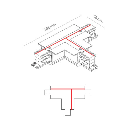 T-образный соединитель питания для треков Nowodvorski Ctls Power 8248