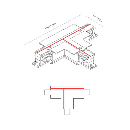 T-образный соединитель питания для треков Nowodvorski Ctls Power 8681