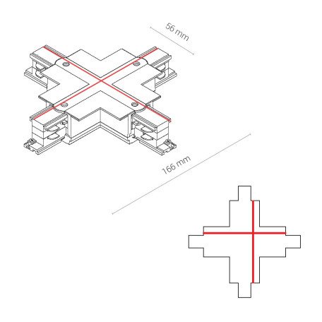 X-образный соединитель питания для треков Nowodvorski Ctls Power 8678
