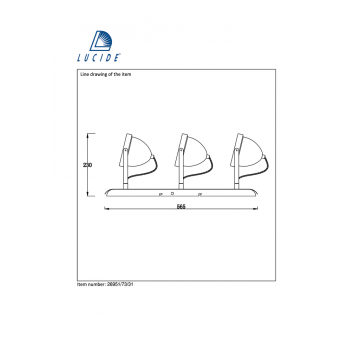 Схема с размерами Lucide 26951/73/31