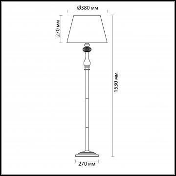 Схема с размерами Odeon Light 3393/1F