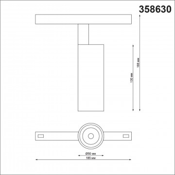 Схема с размерами Novotech 358630