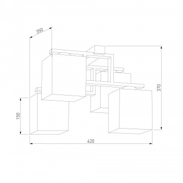 Схема с размерами TK Lighting 409 Lea gray 4