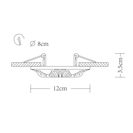 Схема с размерами Arte Lamp A5071PL-1WH