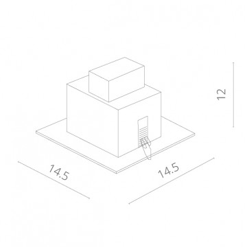 Схема с размерами Arte Lamp A5930PL-1SI