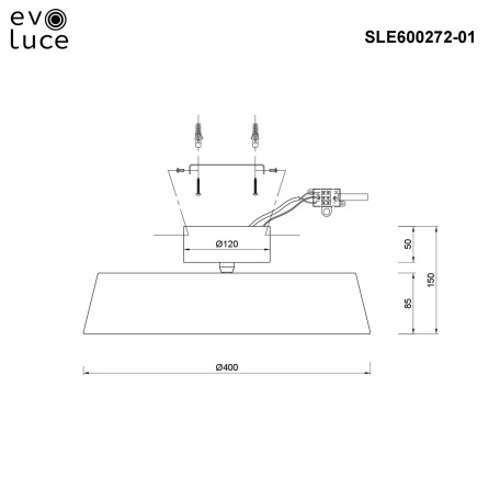 Схема с размерами Evoluce SLE600272-01