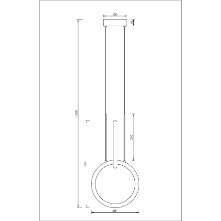 Схема с размерами Maytoni MOD165PL-L18G3K