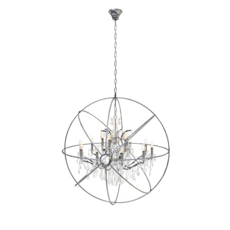 Подвесная люстра Loft It Foucaults Orb Crystal LOFT1896/15, 15xE14x40W, хром, прозрачный, металл с хрусталем, металл, хрусталь - миниатюра 2