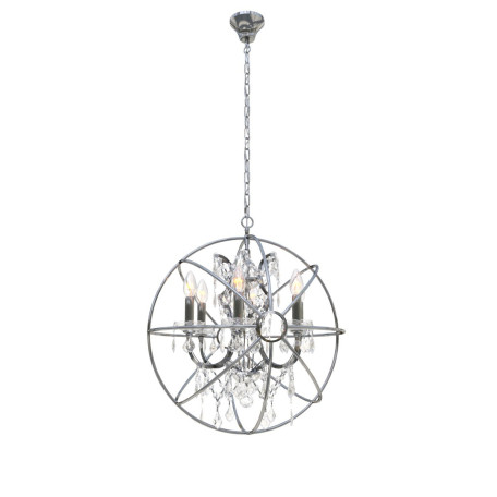 Подвесная люстра Loft It Foucaults Orb Crystal LOFT1896/6, 6xE14x40W, хром, прозрачный, металл с хрусталем, металл, хрусталь - миниатюра 2