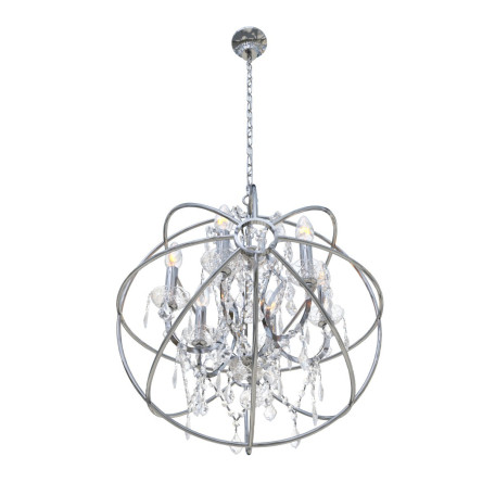 Подвесная люстра Loft It Foucaults Orb Crystal LOFT1896/6, 6xE14x40W, хром, прозрачный, металл с хрусталем, металл, хрусталь - миниатюра 3