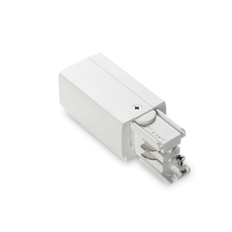 Боковой подвод питания для трековой системы Ideal Lux LINK TRIMLESS MAIN CONNECTOR END LEFT ON-OFF WH 169583 - миниатюра 1