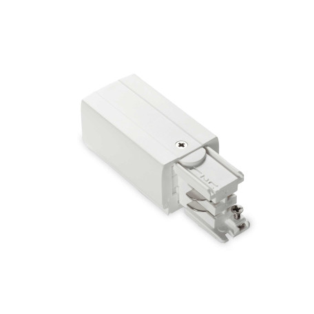 Боковой подвод питания для трековой системы Ideal Lux LINK TRIMLESS MAIN CONNECTOR END RIGHT ON-OFF WH 169590