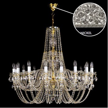 Подвесная люстра Artglass ANDULA dia 1000 NICKEL CE, 16xE14x40W