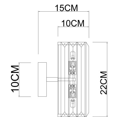 Схема с размерами Arte Lamp A1049AP-2GO