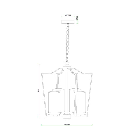 Схема с размерами Arte Lamp A7017SP-4BK