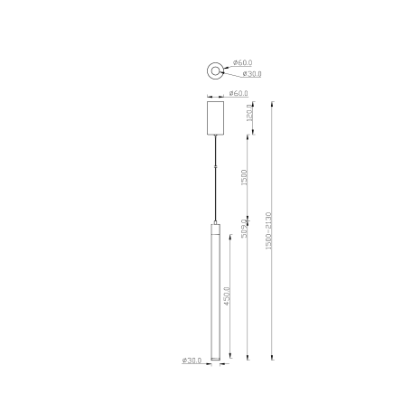 Схема с размерами Maytoni P022PL-L10B