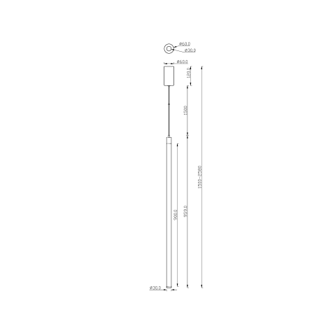 Схема с размерами Maytoni P022PL-L20W3K